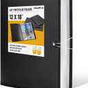 Nicpro 12"x18" Art Portfolio Folder, 30 Pockets Display 60 Pages Art Painting Portfolio Binder with Clear Plastic Sleeves, Presentation Storage Book for Artists Artwork Drawing - (Black)