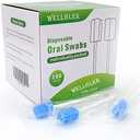 Wellgler's Oral Care Swabs Disposable- Blue 100 Counts