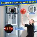 Basketball Hoop Indoor for Kids: Mini Electronic Scoreboard with LED Lighting - Sport Toys for 3+ Kids Family Courtyard - Birthday Gifts for 3 4 5 6 7 8 9 10 11 12 Year Old Boys Girls