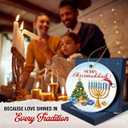 4 x Hanukkah Ornaments 2025 - Merry Chrismukkah Ornament for Christmas Tree Decorations, Gift for Friends Neighbors Mom Coworker, Spiritual Gifts for Women, Jewish Gifts