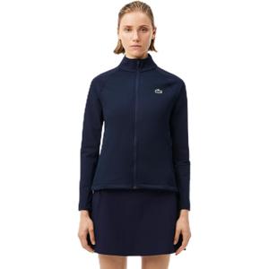 Lacoste Women's Sport Slim Fit Zip-up Golf Layering Jacket (2, Navy Blue/Navy Blue)