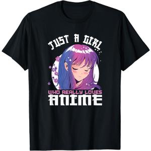 Anime Gifts for Teen Girls Just A Girl Who Loves Anime T-Shirt, Small