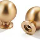 LIMUR 10 Pack 1 Inch Brushed Gold Cabinet Knobs - Solid Zinc Alloy Kitchen Cabinet Hardware for Cupboard Drawer Knobs Wardrobe & Dresser Knob