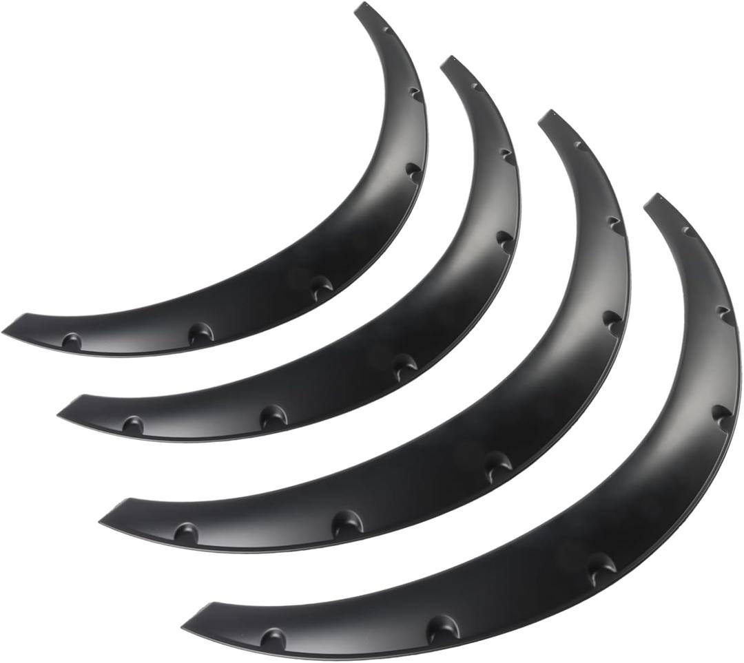 LELEHOKA Extended Fender Flares Compatible with ToYoTA Tacoma, Wide Body Wheel Arches 80mm-89mm, 2Pcs Front and 2 Pcs Rear Car Flexible Body Kit Fender Flares Fit for Toyota Trucks