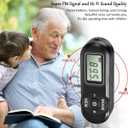Personal Portable FM Radio with Digital Tuning LCD Display, SWDSTP Mini Pocket Radio with Headphones and Belt Clip for Walking Jogging, Upgrade Volume Control