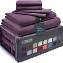 BELADOR Silky Soft King Sheet Set - Luxury 6 Piece Bed Sheets (Grape, Full)