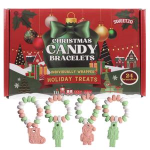 2 x Christmas Candy Bracelets, 24 Individually Wrapped Holiday Treats, Perfect Stocking Stuffer Candies, 10.16 Ounces (EXP 04/29/26)