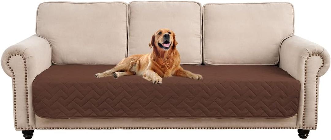 fuguitex Waterproof Dog Bed Cover Couch Cover for Pet Anti-Slip Cat Mat Pet Pad Blanket for Sofa Chair Recliner Bed Furniture Protrctor, Chocolate 30x75 Inch 