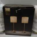 Rechargeable Table Lamp, 2-Pack, 8000mAh, Dimmable, Ambient Light, 2700K, Touch Control, Portable, LED, Wireless, Cordless, Battery Operated, Desk Lamp, Kitchen Lamp, Fabric Shade, for Dining Room