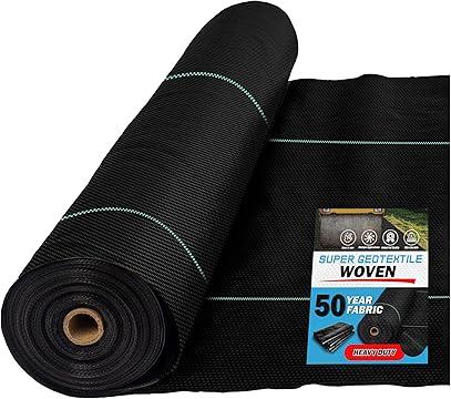 2.4oz-6.5FTx400FT Weed Barrier Landscape Fabric - Durable Weed Block Gardening Ground Cover Mat, Woven Geotextile Fabric for Underlayment, Commercial Driveway Stabilization, Weed Control Cloth