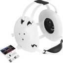 Wrestling Headgear, Youth Wrestling Head Gear with Chin Cup, Sorf Ear Guard for MMA, Jiu-Jitsu (for Users Age 10+) (White Headgear & White Strap)