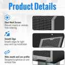 6-Inch Dryer Vent Cover Outside,Dryer Exhaust Vent with Removable Screen & Cushioned Non-Return Flap, Exterior Wall Mount Air Vent Cap for Dryer and House Exhaust(Black)
