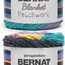 Bernat Blanket Patchwork 90S Vibe Yarn - 2 Pack of 300g / 10.5oz - 100% Polyester - #6 Super Bulky - 220Yards - Knitting/Crochet