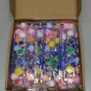 12 Pack Mini Acrylic Paint Set, 12 Colors Washable Acrylic Paint Strips with 24Pcs Painting Brushes for Kids&Adults Paint, 168 PCS Kids Painting Kit for Birthday Party Favor, Classroom, Art Gift