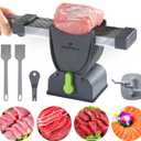ONCE FOR ALL Fresh Meat Slicer Cleaver Kitchen Knife Set For Meat Slicing Shredding, Manual Jerky Cutter Food Slicer For Beef Pork Mutton For Home Cooking BBQ Hot Pot (Gray)