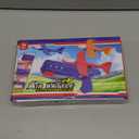 LJZJ 3 Pack Airplane Launcher Toys, 2 Flight Modes LED Foam Glider Catapult Plane, Outdoor Flying Toy for Kids, Birthday Gifts for Boy Girl 3+ Year Old, B-Day Party Supplies