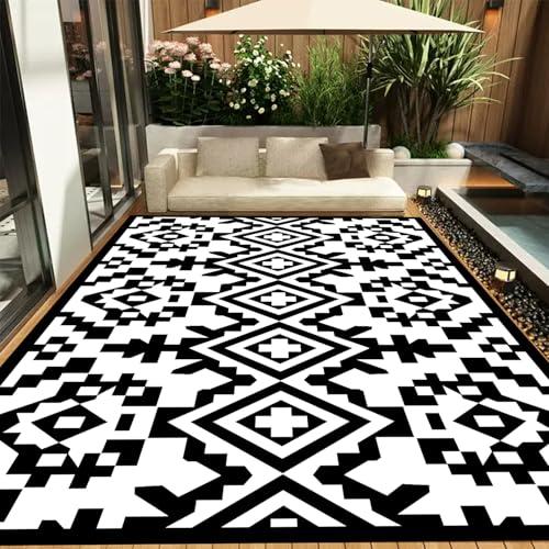 WILDROOTS 5x8 Feet Plastic Classic Outdoor Rug, Stain Resistant Waterproof Reversible Outdoor Patio Rug, Fade Resistant Camping Rug