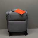 Hanke 16 Inch Underseat Carry On Luggage with Spinner Wheels for Airline, Small Softside TSA Approved Luggage Lightweight Rolling Suitcases Under Seat Travel Carry-On Bag(Grey)