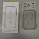 for iPhone 17 Pro Case for Women Girls,Compatible with MagSafe,Camera Control,Full Camera Protection, Cute Wave Magnetic Phone Case for iPhone 17 Pro,Stone