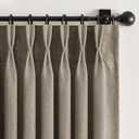 Burlywood Flax Linen Curtains Pinch Pleated 84 Inches Long 2 Panels for Living Room Bedroom Birch Semi Sheer Rustic Farmhouse Back Tab Pinch Pleat Hooks Rings Window Curtain 84 Inch Length