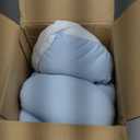 Mellow Puff Pillow Cooling Ice Silk Bed Pillow, Back & Stomach Sleepers | Fluffy Goose Down Alternative Fill, Hypoallergenic & Machine Washable Pillow for Side, Baby Blue, Lightweight Summer Quilt