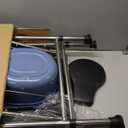 4 in 1 Folding Bedside Commode Chair for Elderly with Arms and Back,Adjustable Height Raised Toilet Seat with Handles,Adults Potty Chair for Seniors,Disabled Holds Up to 350 lbs (PU Soft Seat)