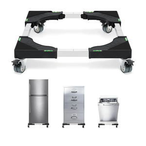 Nefish Furniture Dolly Adjustable Mini Fridge Stand with Wheels Washing Machine Stand Mobile Roller with 4 Locking Swivel Wheel Universal Mobile Base Moving Cart for Dryer Refrigerator