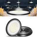 300W UFO LED High Bay Light,33000lm, Daylight 6000K,6FT US Plug,AC110-277V,Waterproof IP65 Commercial LED Shop Lights for Workshop Factory Barn Warehouse, Garage ETL Listed (300W-1Pack)