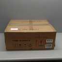 Ceramic Bathroom Sink, White 19" x 15" Above Counter Porcelain Vessel Sink with Black Faucet and Pop up drain Set, Rectangle