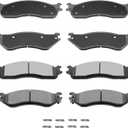 AUTOMUTO 8PC Front & Rear Semi-Metallic Disc Brake Pads Set D702 D965 For Dodge Ram 1500 2006-2008,For Dodge Ram 2500 2003-2008,For Dodge Ram 3500 2003-2008