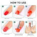 2 x Morovan Gel Nail Polish Remover Kit: Gel Polish Remover with Liquid Latex Tape Nail Strengthener Nail Tools Quick Remove Gel Nail Polish in 3-5 Minutes No Need to Warp & Soak (7 Pcs Set)