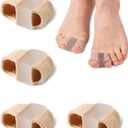 Bunion Toe Separators for Overlapping Toes Women Men, Gel Toe Spacers Bunion Corrector with 2 Loops for feet (4PC)