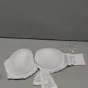 36D Clear Strap Bra Underwired Strapless Halter Bras with Transparent Back Full Cup Lace Convertible Plus Size White, White, No Size