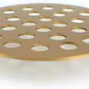 4 Inch Screw-in Round Shower Drain Cover Replacement Floor Drainer with Screws (Brushed Golden)