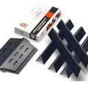 Genesis Grill Parts for Weber Genesis 300 Series Grills with Front Control Knob, Genesis E310 E320 E330 S310 S320 S330, 17.5" Flavorizer Bars and Heat Deflectors for Weber 7620 7621, Porcelain Steel