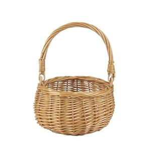 Liebemode Small Wicker Flower Girl Basket with Handle Cute Easter Baskets Rustic Decorative Basket for Wedding and Home Decor, Tentative ako, tagal e