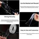 2 x Generic Heavy Duty Double Sided Tape Clear Waterproof Multi Use