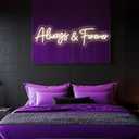 Always And Forever Neon Sign Dimmable with USB Powered, LED Light Sign for Wall Decor, Always & Forever Neon Led Sign for Lovers Proposal Wedding, 22.5"x6", Warm White, 23.25 inches x 7.88 inches