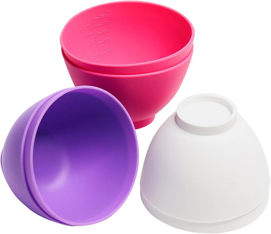 6 Pcs Silicone Pinch Bowls - 10 * 7cm, Reusable Soup Bowls and Cereal Bowls, Mixing Bowls for Measuring Suitable for Facial Mask, Sauce, Snack and DIY Crafts