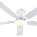 Ceiling Fan, Flush Mount Ceiling Fans with Light, Low Profile, Modern Ceiling Fans Reversible, Dimmable, Noiseless, White Ceiling Fan for Bedroom