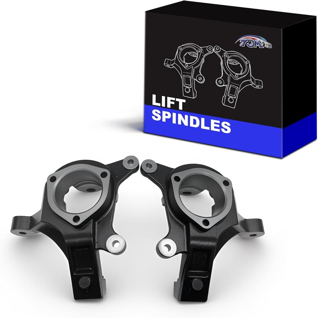 3" Front Lift Spindles Compatible with 2007-2016 Chevrolet Chevy Silverado 1500 / GMC Sierra 1500, 2007-2014 Tahoe/Suburban/Avalanche/Yukon/Yukon XL/Cadillac Escalade Truck & SUV 2WD
