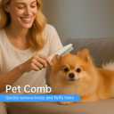 4 in 1 Dog Cat Pet Bath Brush Kits with Comb, Pets Hair Removal Clipper Massage Tool, Pets Bath Brush Shampoo Scrubber Kits, Grooming Massage for Long and Short Hair, Pet Bath Supplies