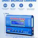 B6 Battery Charger 80W Mini Lipo Balance Charger/Discharger with Power Supply for LiPo/Li-ion/Life Battery(1-6s) NiMH/NiCd (1-15s) RC Car Charger XT60/JST/T Connectors