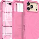 Magnetic for iPhone 17 Pro Case 6.3", Compatible with MagSafe, [Integrated Silicone Camera Control Cover] [Screen Protector], 2X MIL-STD Drop Protection Case for iPhone 17 Pro, Tender Pink