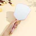 YCHMIR Handheld Mirror with HandleBarber Hairdressing Handheld Mirrorfor for Salon (Pink)