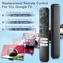 Voice Remote Only for TCL-Google-TV-Remote-Control Replacement,RC813 Remote Compatible with TCL 4k QLED/UHD/QD-Mini LED Series Smart TVs