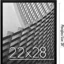 Americanflat 22x28 Poster Frame with Polished Plexiglass - Streamline Collection - Thin Border Picture Frame for Wall Display - Hanging Hardware Included - Black