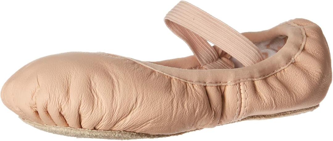 Bloch Bloch Belle Child Ballet Shoes, Toddler Girls Dance Shoes, High Durability, Soft Leather Upper, Flexible Suede Outsole, Pre-Sewn Elastic, Heart Printed Sock-Liner, Ballet Shoe (8.5 Wide Toddler, Pink)