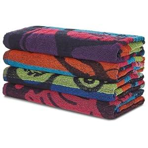 BolBom*S Bath Towel Set 4 Pack,30 x 60 Inches Large 100% Cotton Stripe Bath Towel Soft,Absorbent and Quick Dry Towels for Bathroom, Pool, Beach, Swim and Yoga, Bathroom Towels for Daily Use (Copper)