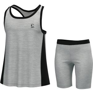 Girls Tank Tops and Shorts Summer Outfits, Athletic Activewear Loose Fit Cute Girls' Fashion Clothing Sets Size 3-16 (7-8, Marl Gray)